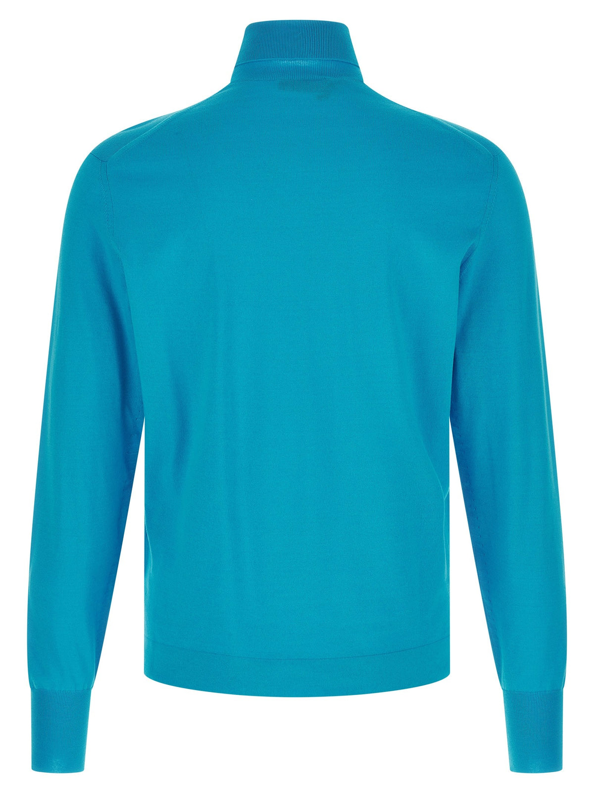 PRADA Intarsia Turtleneck Sweater Blue