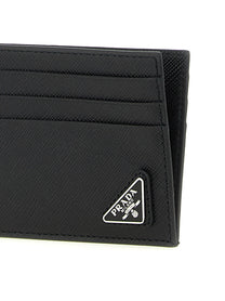 PRADA Leather Card Holder Black