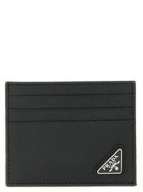 PRADA Leather Card Holder Black