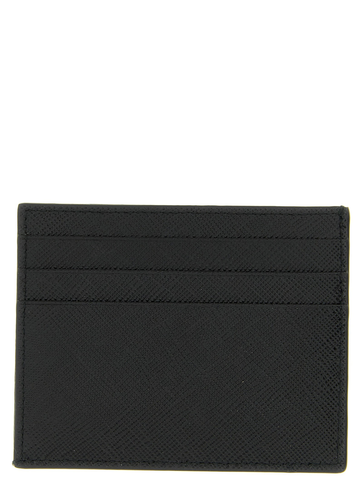 PRADA Leather Card Holder Black