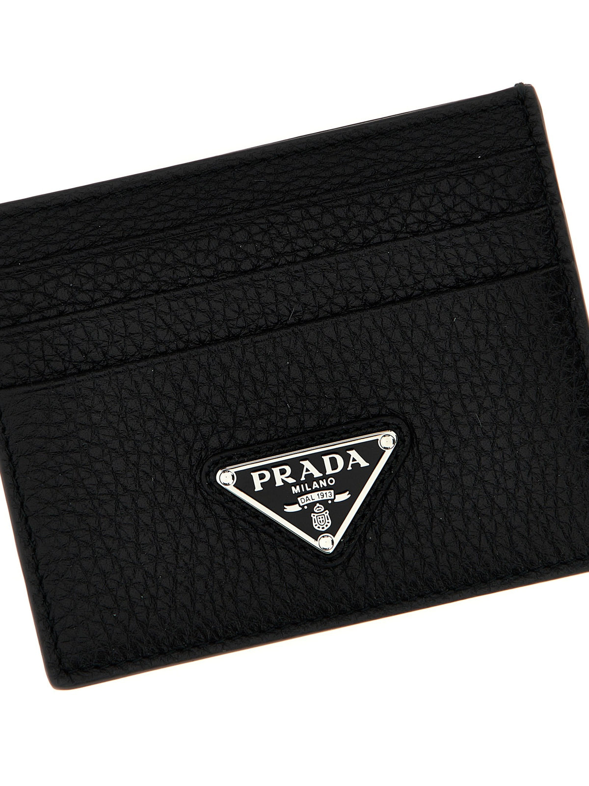 PRADA Leather Cardholder Black