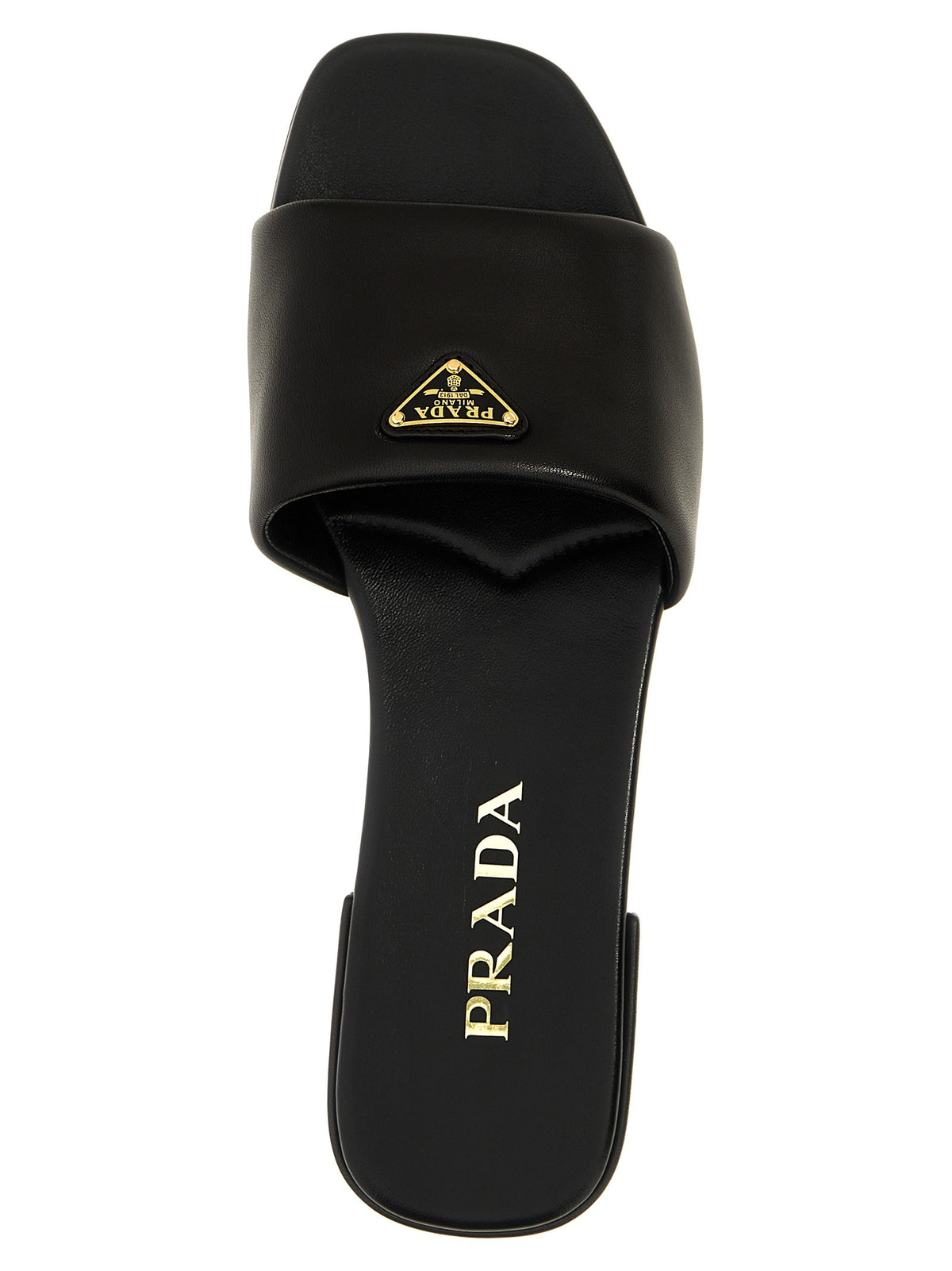 PRADA Leather Sandals Black