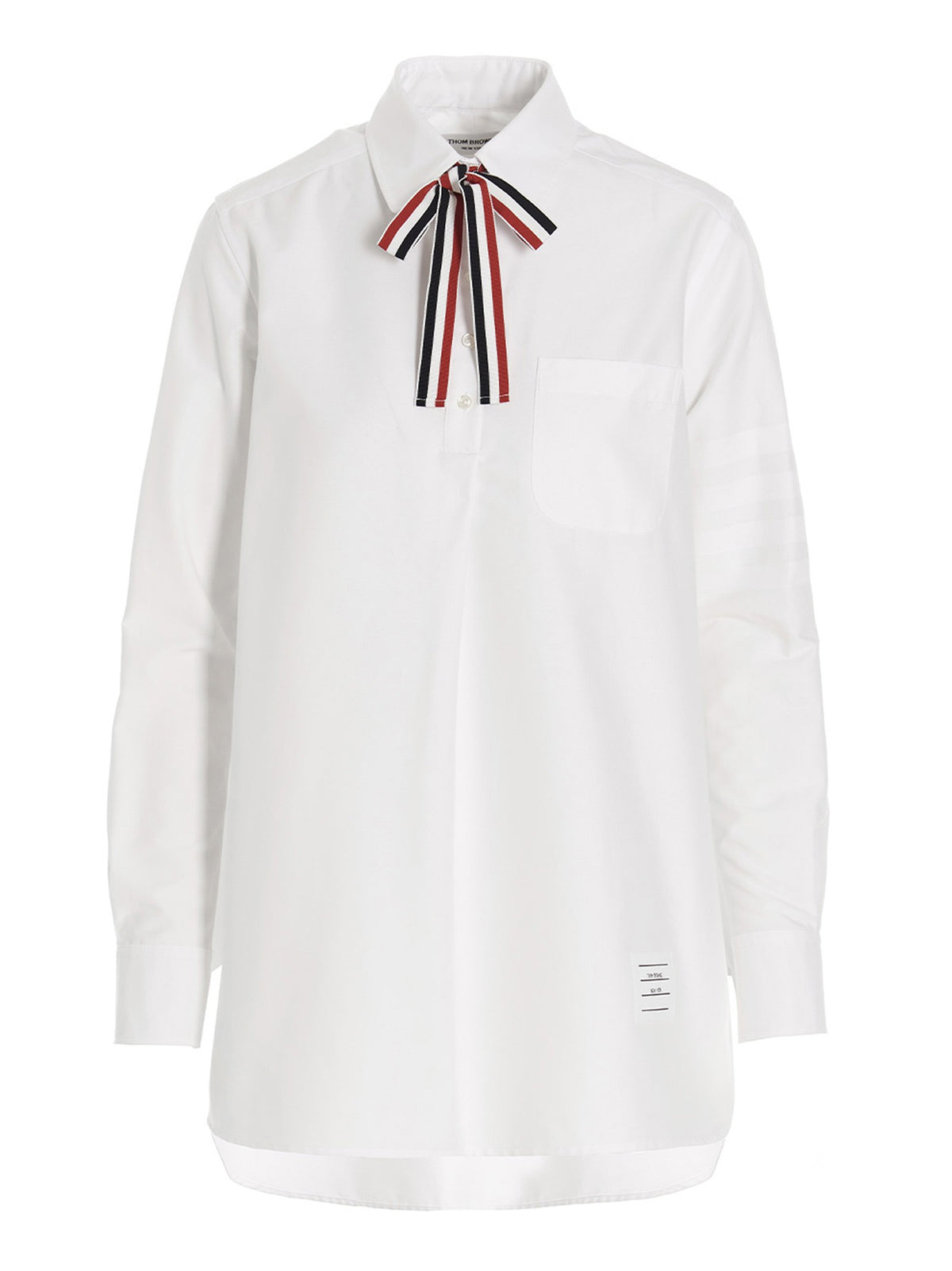 Thom Browne Pussy Bow Blouse White