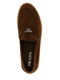 PRADA Suede Loafers Brown