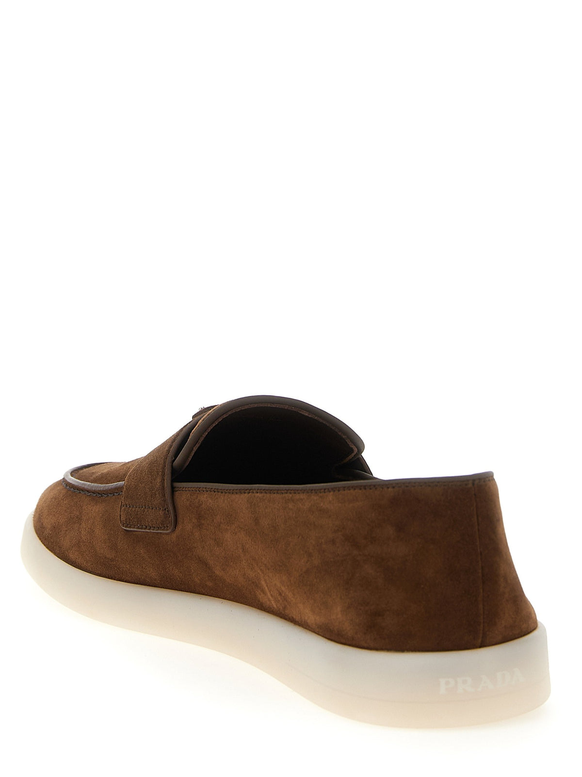PRADA Suede Loafers Brown