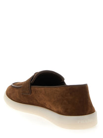 PRADA Suede Loafers Brown