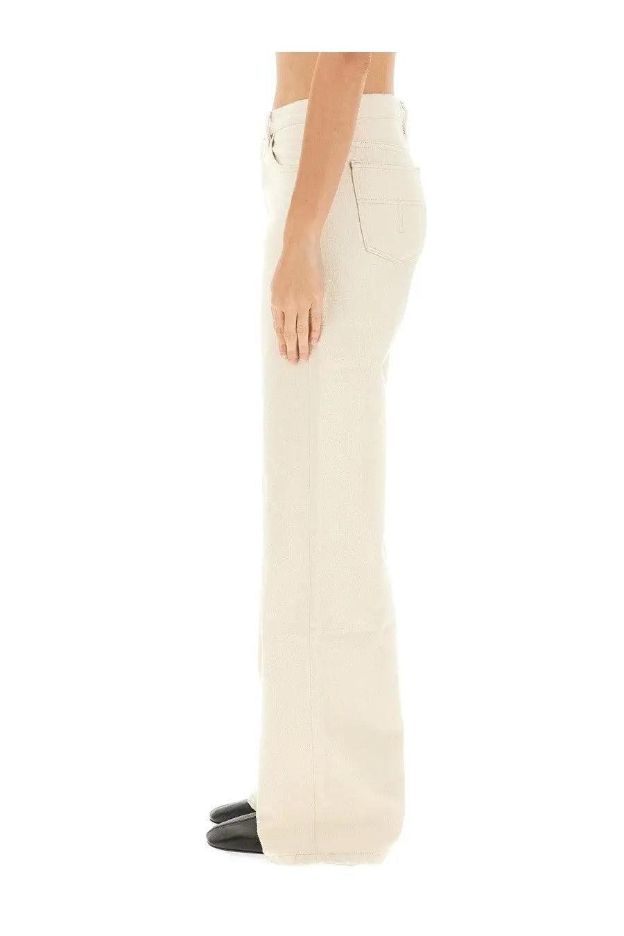 Lois Jeans women’s Lindsay palazzo pants beige cream-colored wide-leg trousers with minimalist design and subtle stitching