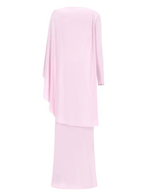 self-portrait Women's Long Draped Dress Blue