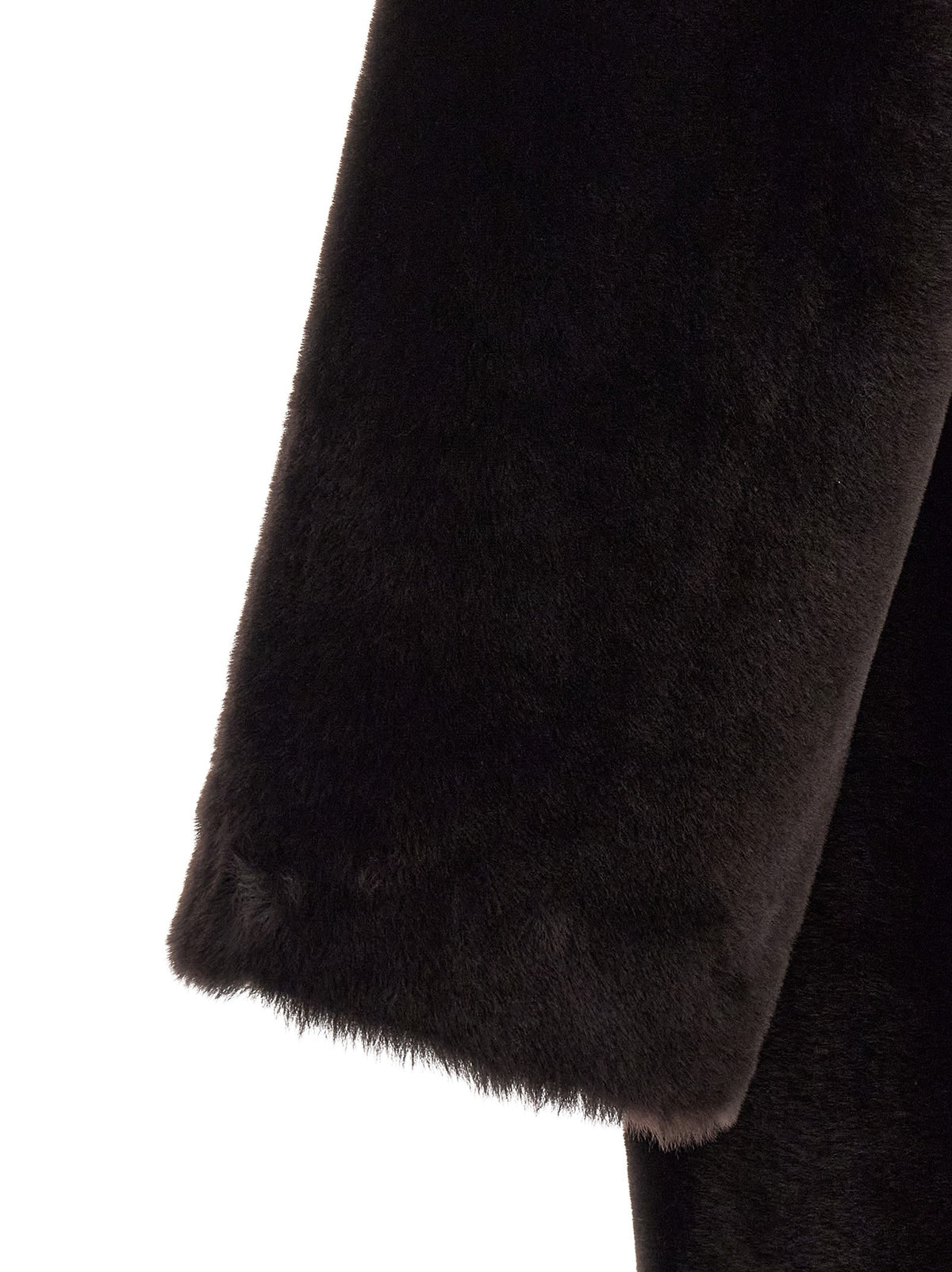 BLANCHA Long Fur Coat Brown