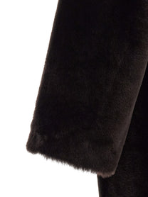 BLANCHA Long Fur Coat Brown