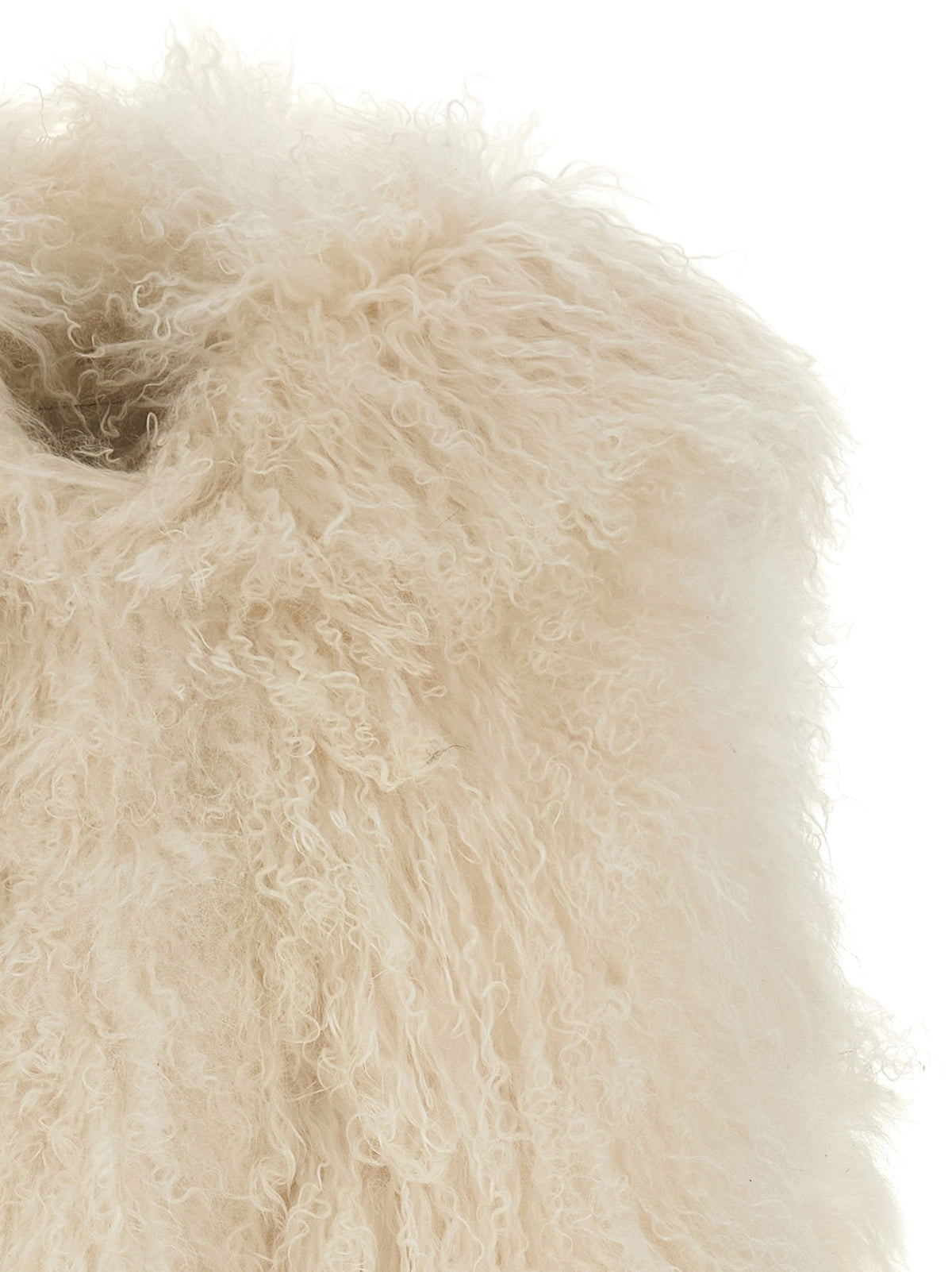 Yves Salomon Long Haired Vest White, view 3