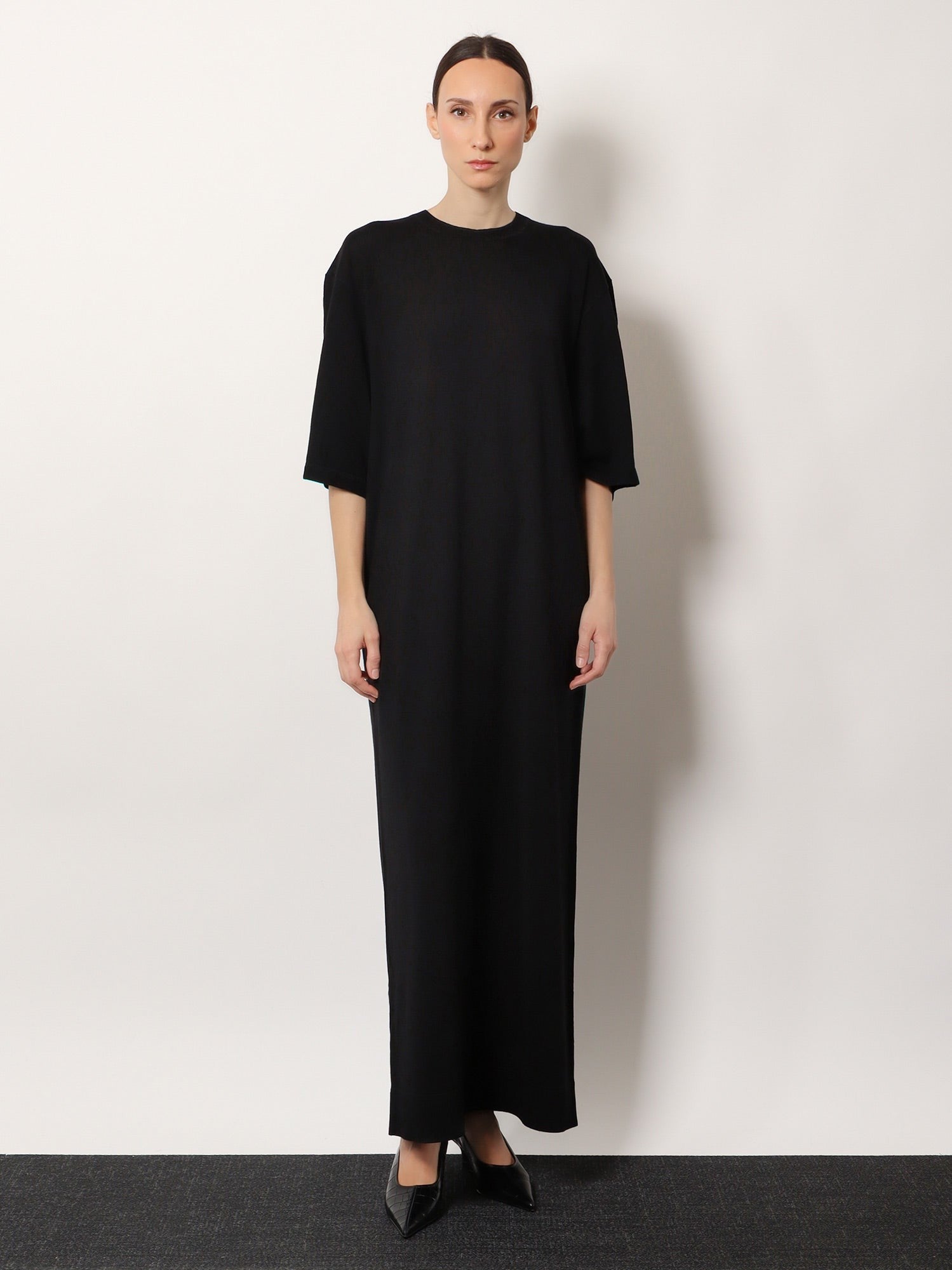 Toteme Women's Long Merino Wool Dress Black