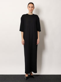 Toteme Women's Long Merino Wool Dress Black