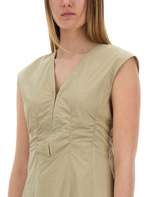 Alysi Women's Long Poplin Dress Green