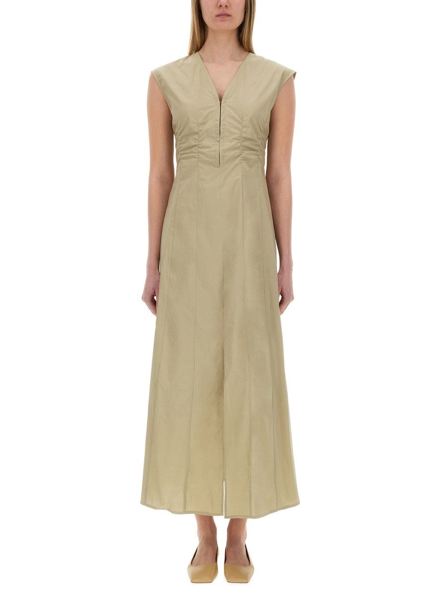 Alysi Women's Long Poplin Dress Green