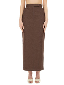 Max Mara Women's Long Skirt Pianosa Brown