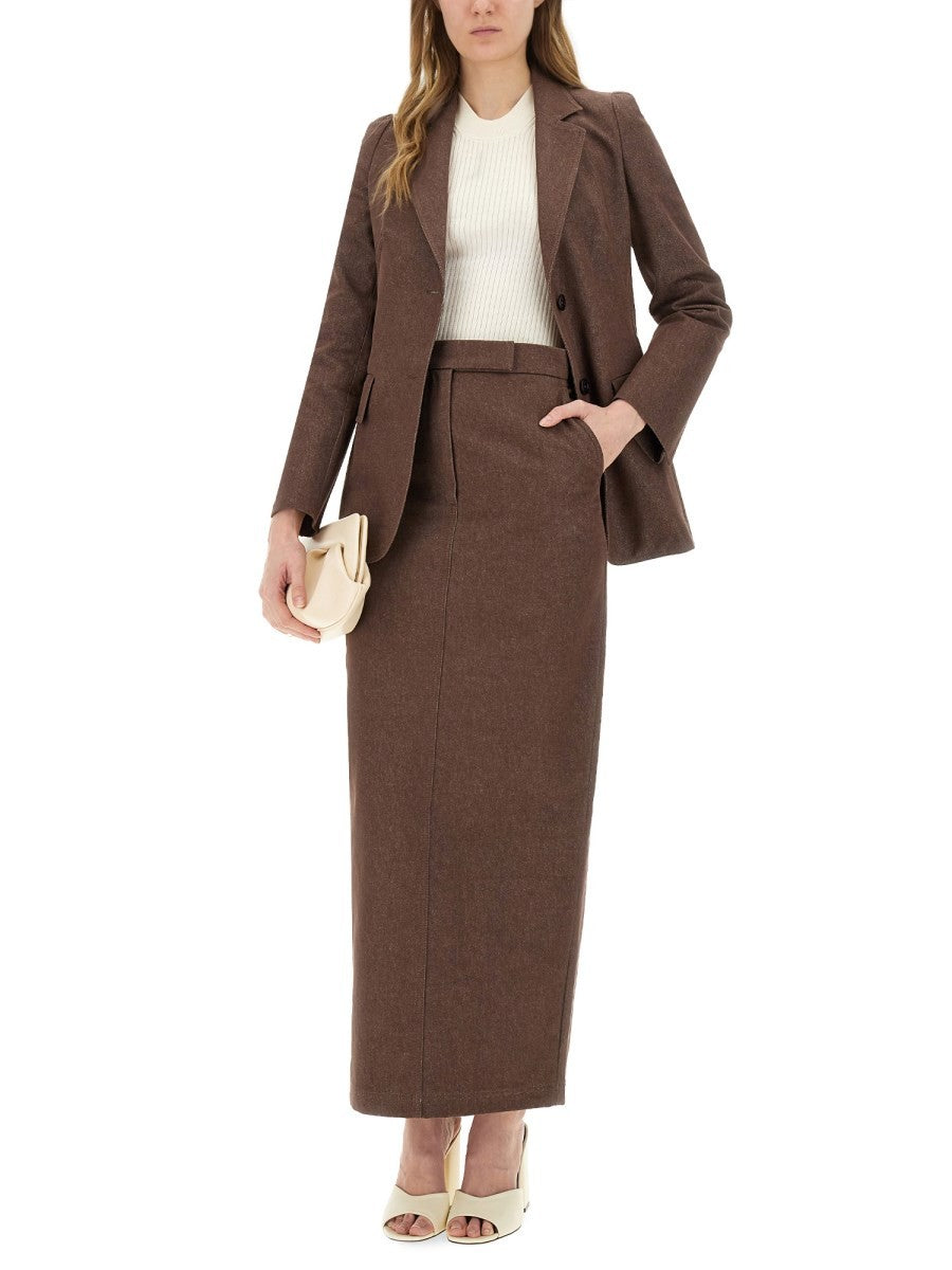 Max Mara Women's Long Skirt Pianosa Brown