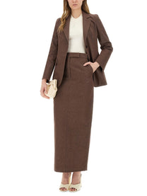 Max Mara Women's Long Skirt Pianosa Brown