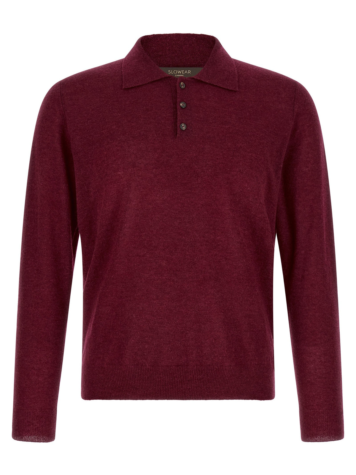 Zanone Long Sleeve Polo Shirt Red