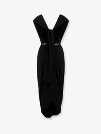 Loewe Women's Long Viscose Dress Black, view 4