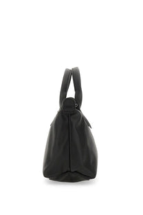 Longchamp women’s le pliage xtra mini bag black black leather handbag with structured design and dual top handles