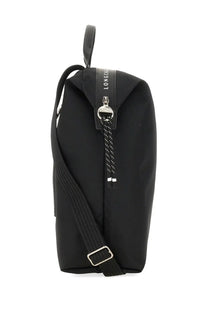 Longchamp women’s zaino le pliage large black backpack with sleek minimalist design textured fabric and silver hardware accents