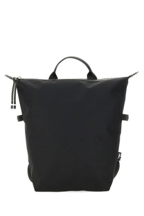 Longchamp women’s zaino le pliage large black nylon backpack with top handle and side straps