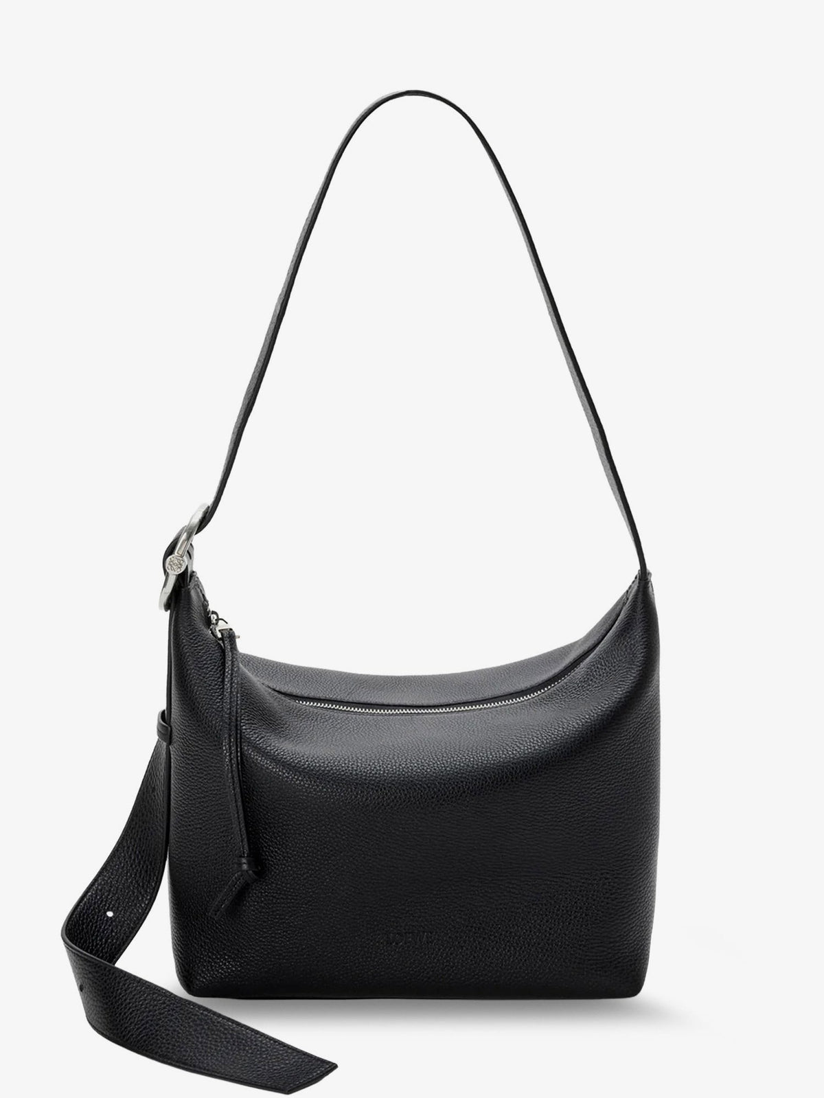 Loewe Men's Loop Leather Crossbody Bag Black