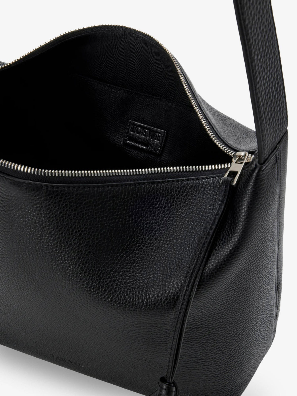 Loewe Men's Loop Leather Crossbody Bag Black