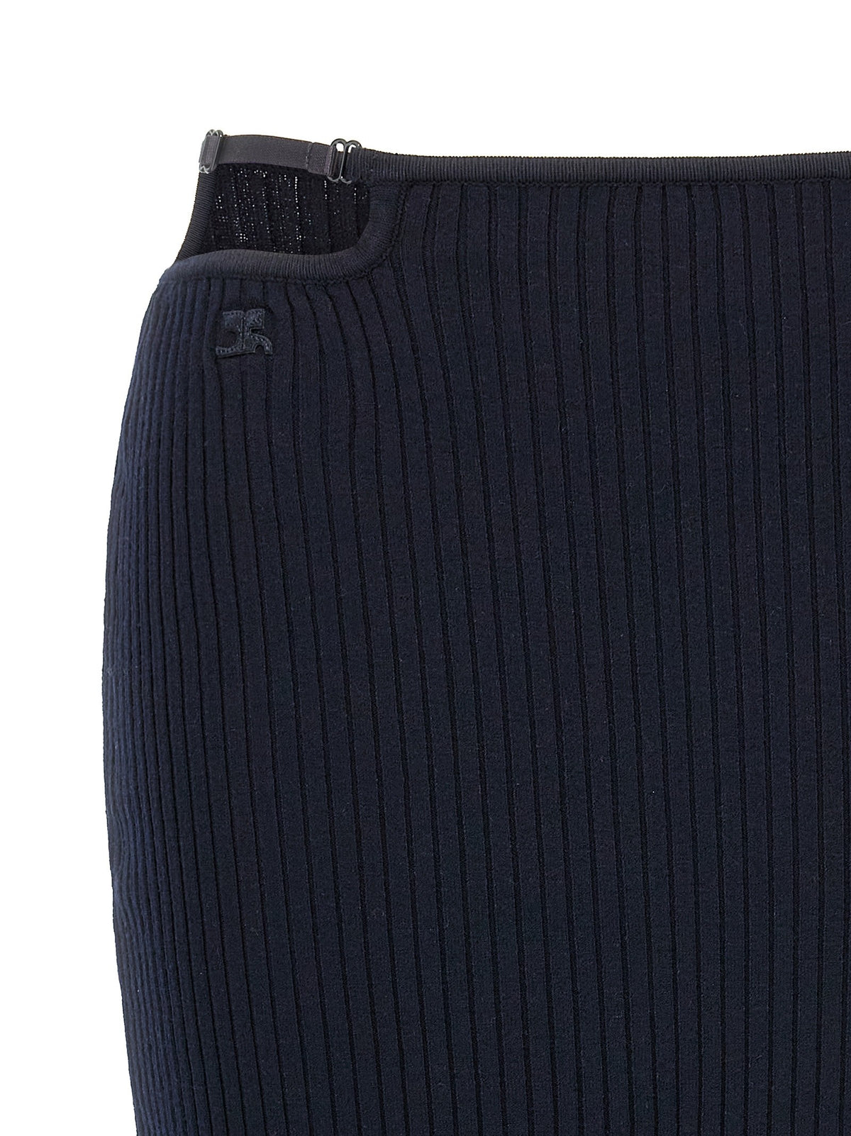 courrèges Loop Rib Knit Skirt Blue