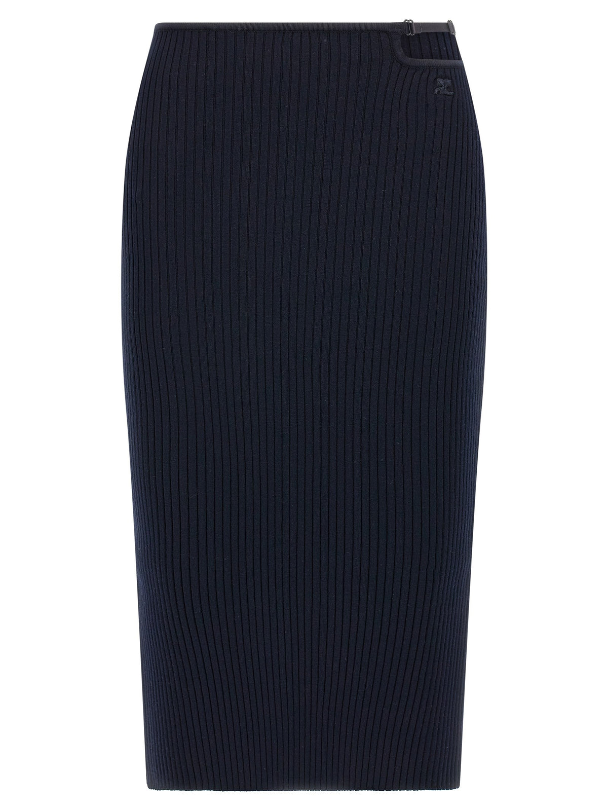 courrèges Loop Rib Knit Skirt Blue