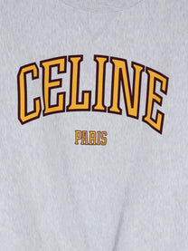 Celine Women's Loose Fit Cotton Sweatshirt Grey
