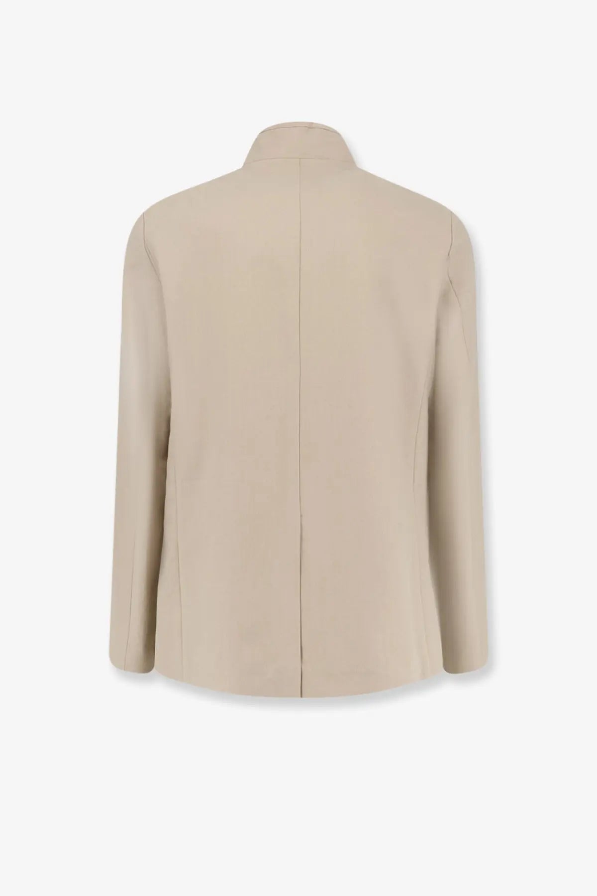 Beige Loro Piana men’s Spagna linen blazer with structured minimalist design and clean stitching