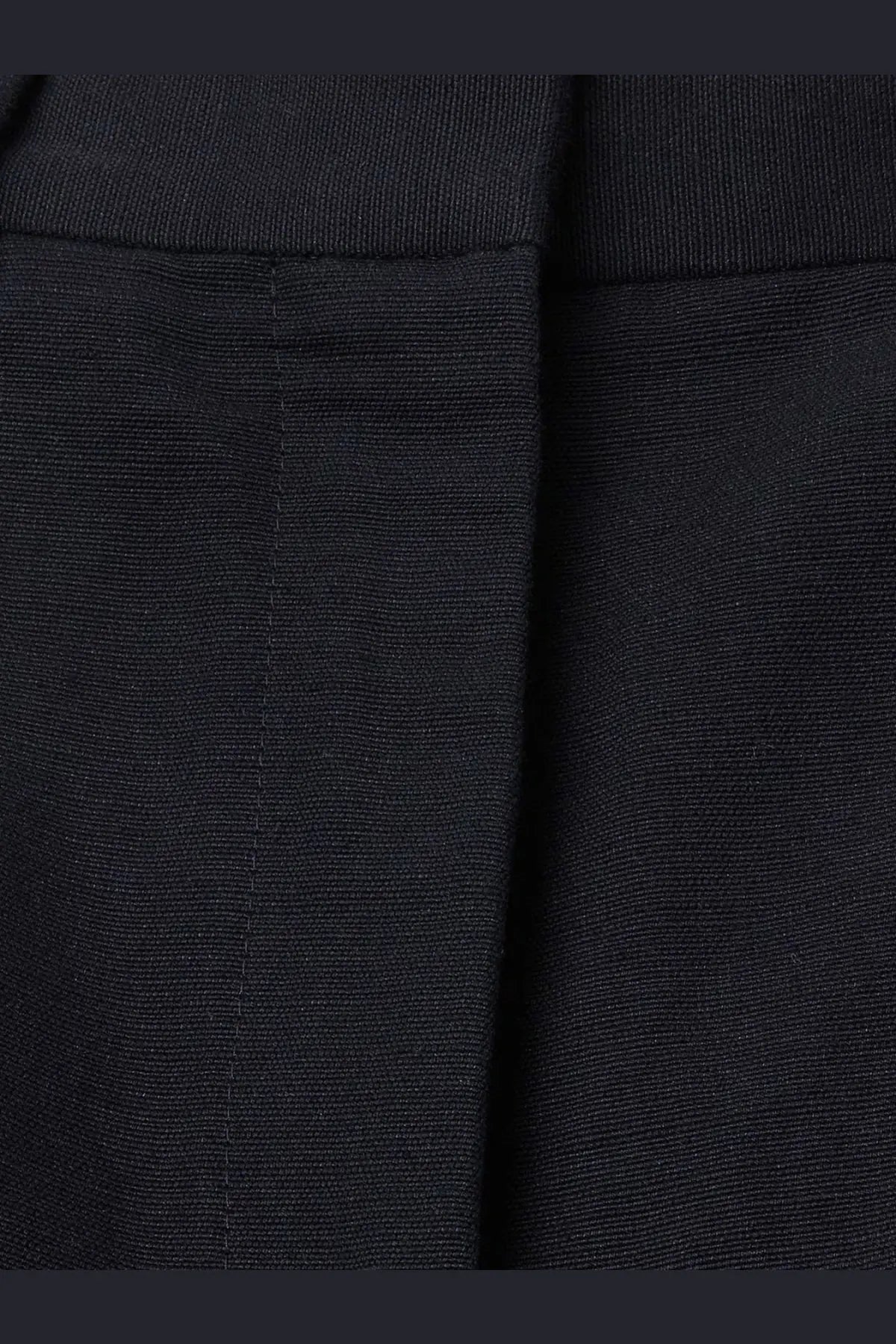 Dark navy blue textured fabric with subtle woven pattern for loro piana women’s cale linen and cotton trousers blue