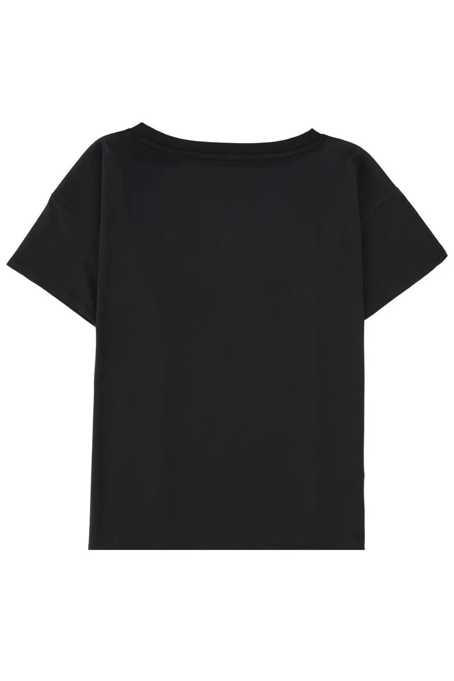 Loulou De Saison women’s black short-sleeved crew neck shirt basiluzzo made from soft breathable fabric