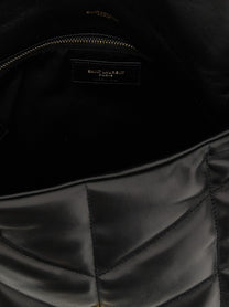 Saint Laurent Loulou Puffer Medium Shoulder Bag Black