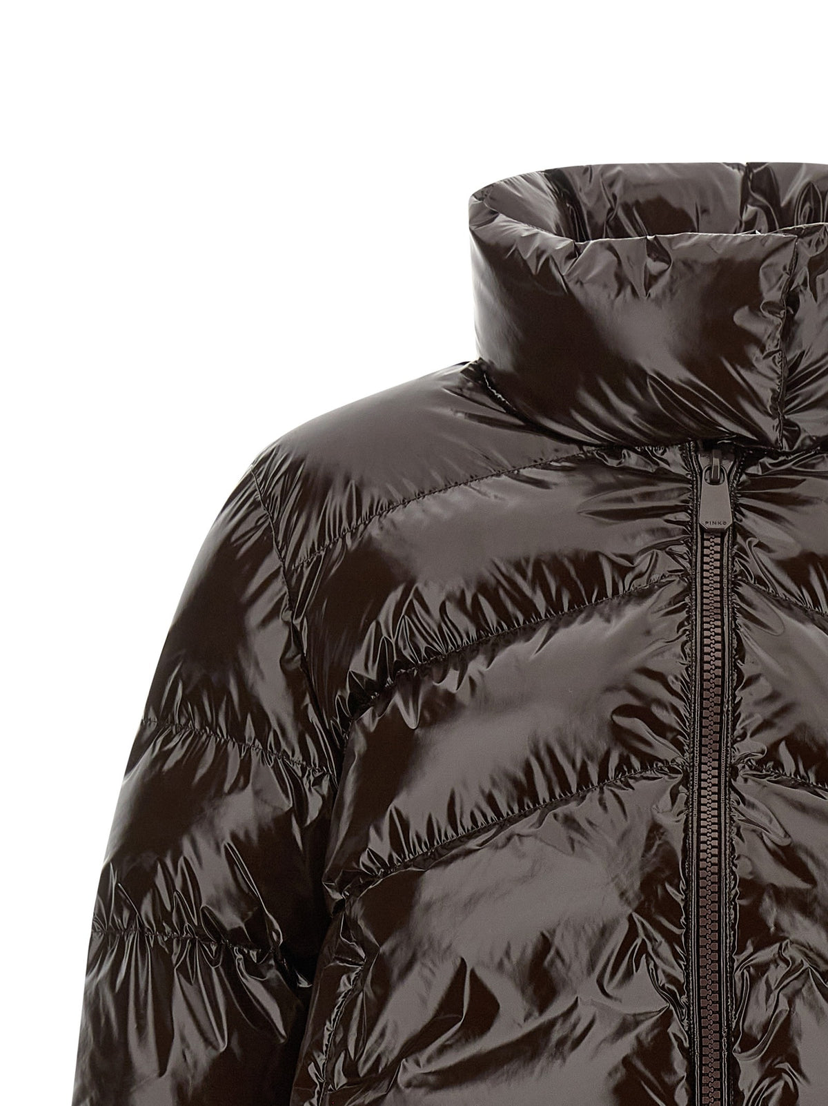 Pinko Love Birds Down Jacket Brown