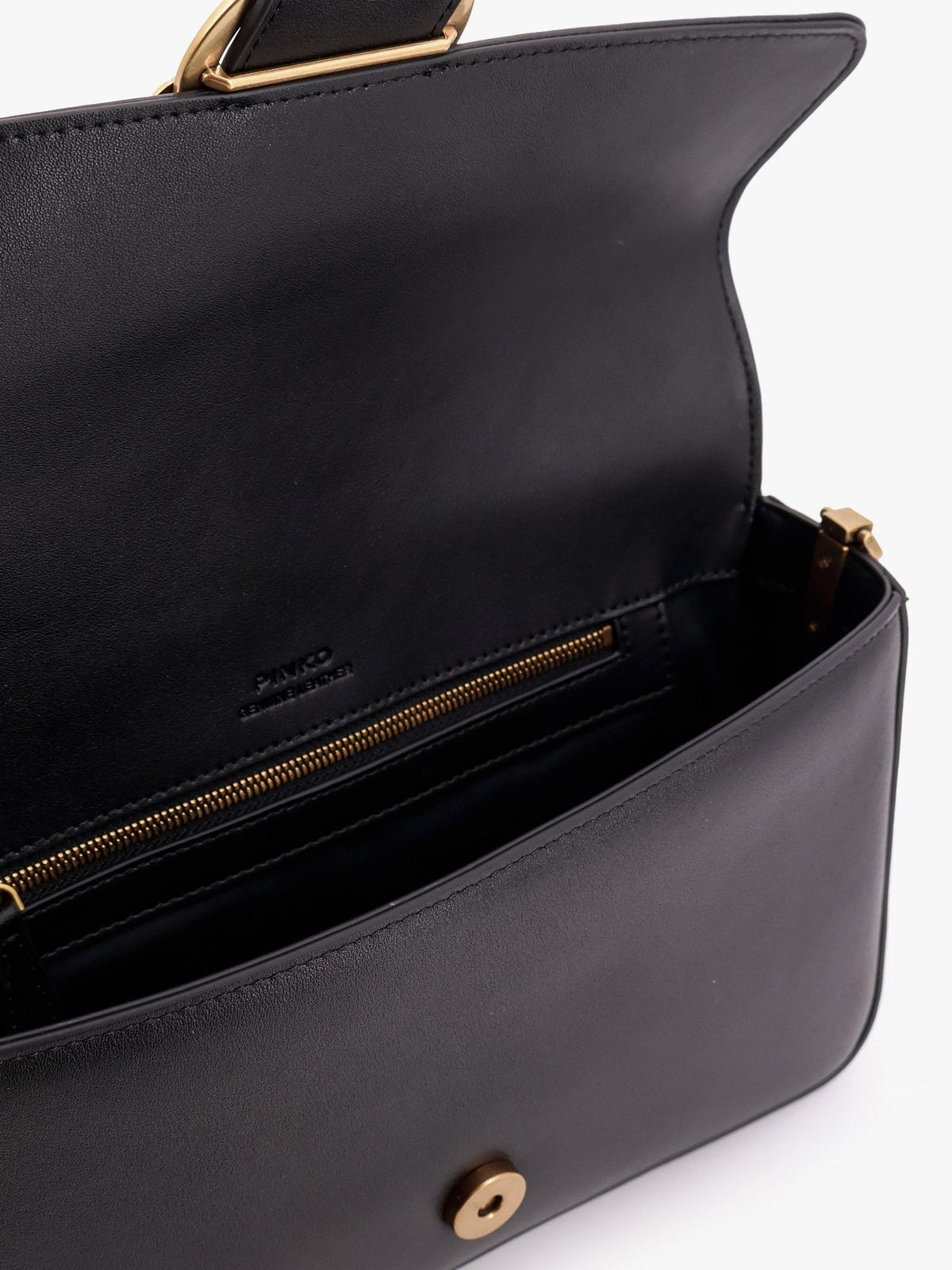 Pinko Women's Love One Classic Leather Shoulder Bag Black