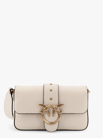 Pinko Women's Love One Mini Leather Shoulder Bag White