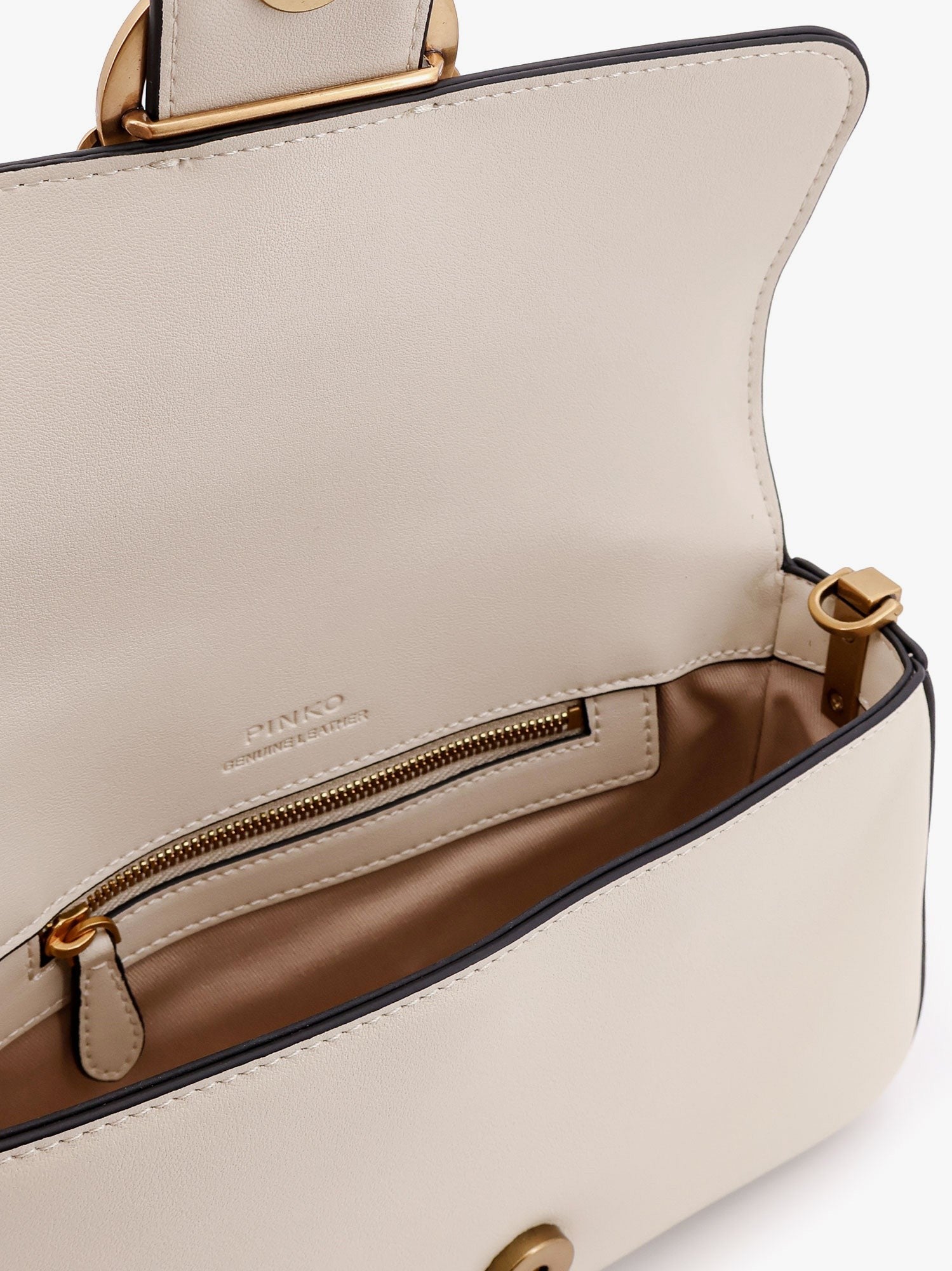 Pinko Women's Love One Mini Leather Shoulder Bag White