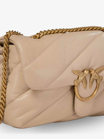 Pinko Women's Classic Love Puff Crossbody Bag Beige