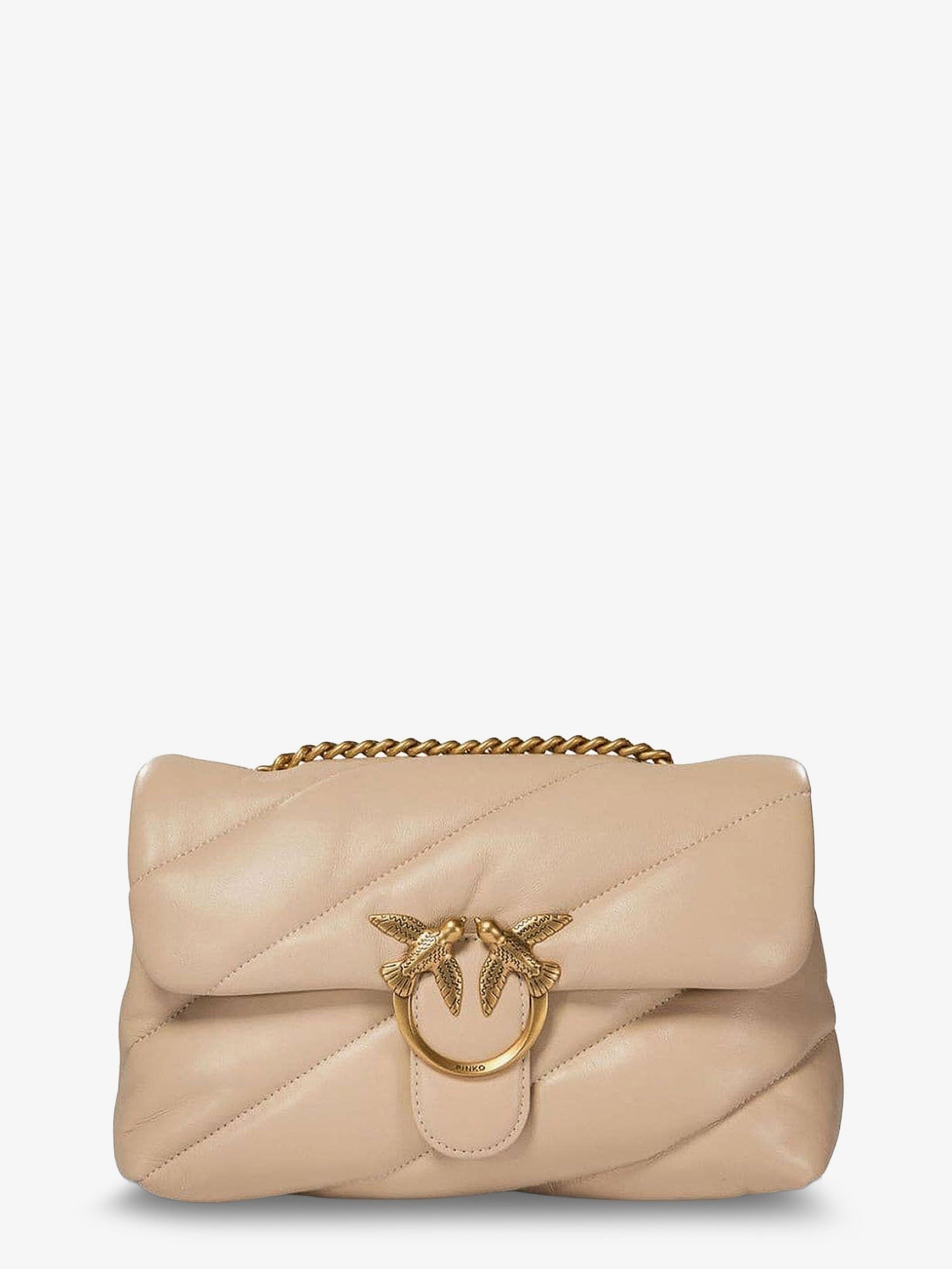 Pinko Women's Classic Love Puff Crossbody Bag Beige