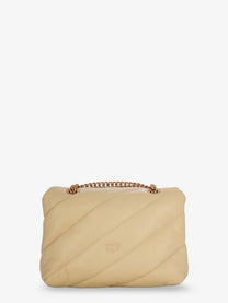 Pinko Women's Love Puff Mini Quilted Leather Crossbody Bag Yellow