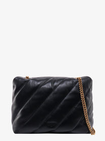 Pinko Women's Love Puff Quilted Leather Crossbody Bag Black
