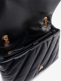 Pinko Women's Love Puff Quilted Leather Crossbody Bag Black