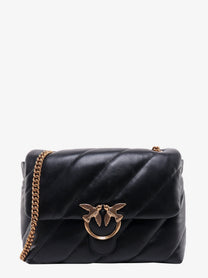 Pinko Women's Love Puff Quilted Leather Crossbody Bag Black