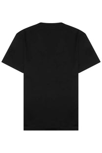 Low Brand men’s black cotton t-shirt with short sleeves and simple crew neck design front view