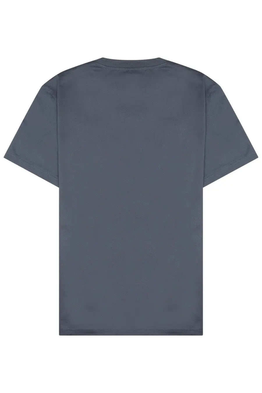 Low Brand men’s cotton shirt grey dark gray short-sleeved crew neck with smooth fabric front view
