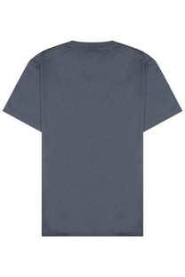 Low Brand men’s cotton shirt grey dark gray short-sleeved crew neck with smooth fabric front view