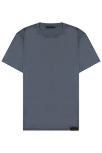 Low Brand men’s cotton shirt grey is a minimalist dark gray crew-neck t-shirt with subtle stitching and black brand tags